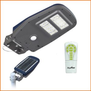 Armatura Stradale LED Con Pannello Solare, Crepuscolare e Sensore PIR + Telecomando